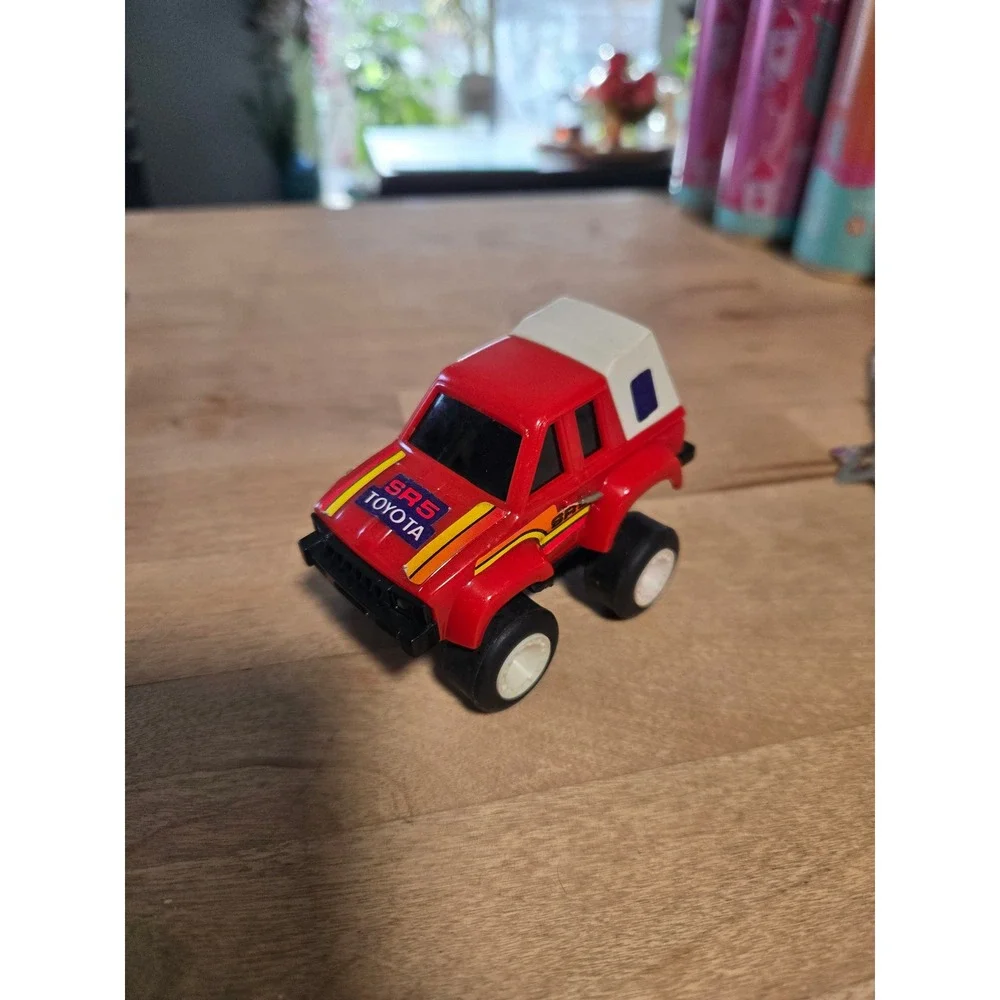 Vintage‎ Shinsei Toyota SR5 4x4 Monster Truck Red Plastic Toy Japan Retro Decals